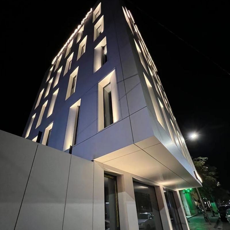 কাস্টম আকার ACP Alucobond অ্যালুমিনিয়াম কম্পোজিট প্যানেল জন্য পর্দা প্রাচীর গর্ত অভ্যন্তরীণ আশ্রয়